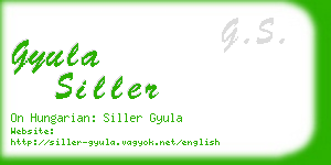 gyula siller business card